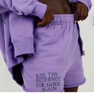 NWOT THE MAYFAIR GROUP Use the Internet for Good Again Shorts Purple Size XXL